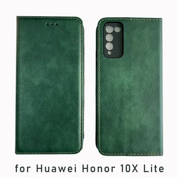 Pārsegu, lai Huawei honor 10X lite DNN-LX9 Capa Magnēts Ādas Maks Grāmatu Kartes Turētāju Fundas par Godu 10X lite Telefonu Gadījumā