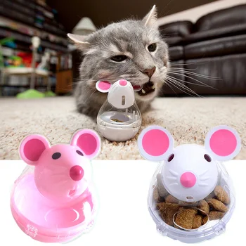 Pet Pakārtotā Rotaļlietas, Kaķu Rotaļlietas, Peles Forma Pārtikas Ritošā Noplūdes Kontroles Diētu Pelēm Akrobāts Kaķis Nulles Interaktīvās Pārtikas Bumbu Pet Produkti