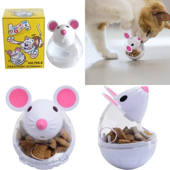 Pet Pakārtotā Rotaļlietas, Kaķu Rotaļlietas, Peles Forma Pārtikas Ritošā Noplūdes Kontroles Diētu Pelēm Akrobāts Kaķis Nulles Interaktīvās Pārtikas Bumbu Pet Produkti