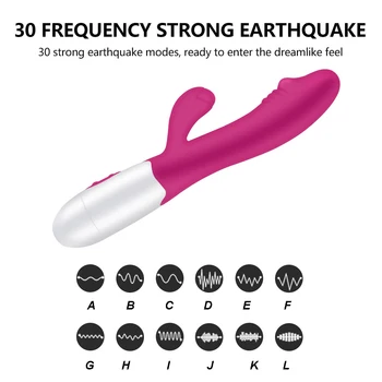 30 Ātruma Dubulta Vibrācijas G spot klitora stimulators dildo vibrators Seksa Rotaļlietas, lai Sieviete masturbator vibrador feminino sexe