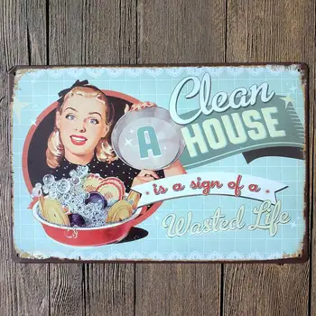 Kafijas Zīme Skārda Zīmes Plāksnīte pie Sienas Plakātu Bārs Home Art Virtuves Dekori Cuadros DU-5304