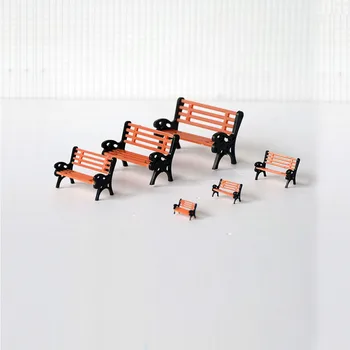 HO N OO MĒROGA Modelis Krēsls Garden Platforma, Parka Ielā Sēdekļi Arhitektūras Vilcienu Pieņemšanas Sols, Krēsls Diorāma Izkārtojumu Plastmasas
