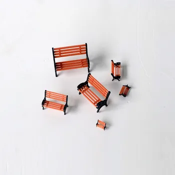 HO N OO MĒROGA Modelis Krēsls Garden Platforma, Parka Ielā Sēdekļi Arhitektūras Vilcienu Pieņemšanas Sols, Krēsls Diorāma Izkārtojumu Plastmasas