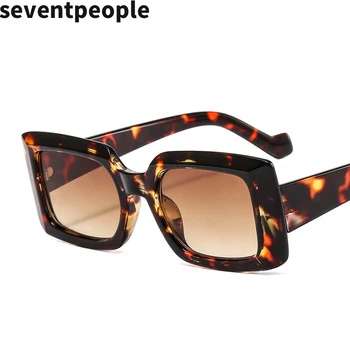 Taisnstūra Saulesbrilles Sieviešu 2020. Gadam, Modes Jelly Krāsu Leopards Drukāt, Saules Brilles Vīriešiem Vintage Nelielu Kvadrātveida Eyewears Oculos De Sol