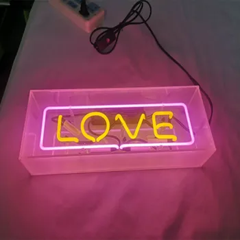 LED Neona Zīme Akrila Stikla Gaismas Kastes Pasūtījuma Personības Biznesa Veikals pieteikšanās Mājas Brīvdienu Puse Dekori Pasūtījuma Neona Lampas