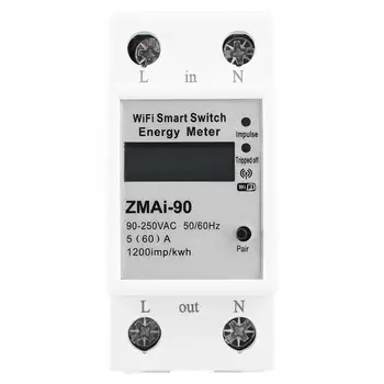 ZMAi-90 WIFI Remote LCD Digitālo Skaitītāju Maiņa vienfāzes Enerģijas Skaitītāju, 90-250V Strāvas Mērītājs