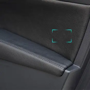 Par Mazda CX-5 Automašīnas Durvju Roku balstu Durvju roktura+Durvju interjera Paneļa Virsmas Vāks Apvalks Melns PU Ādas