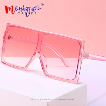 Lielgabarīta Toņos Sieviešu Saulesbrilles Black Modes Laukumā Brilles Liels Rāmis Vintage Retro Brilles Sieviešu Unisex Oculos Feminino