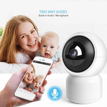 Tuya 1080P IP Kameras Bezvadu WiFi Kamera Drošības Kameras Āra Novērošanas Kameras Darbu par Alexa, Google Home-ES Plug