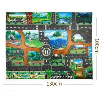 41pcs Dinosaur Park Puzzle Spēle, Paklāju Playmat Lien Paklāji Pad Imitēta Datplūsma Automašīnas Modelis Skaitļi Spēlēt Mat Bērniem Dāvanas
