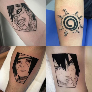 20 Loksnes Naruto Tetovējumu Uzlīmes Anime Stilā Pagaidu Tetovējumu Uzlīmes Ūdensizturīgs Viltus Tetovējumiem