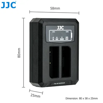 JJC Dual USB Akumulatora Lādētājs Fujifilm NP-95 NP95 Ricoh DB-90 Baterijas Kamera Fuji XF10 X100T X100S X100 Aizstāj BC-65N