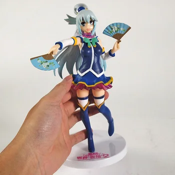 Konosuba: Dieva Svētība par Šo Brīnišķīgo Pasauli! Aqua PVC Attēls, Anime Meitene Brinquedos Modelis Rotaļlietas