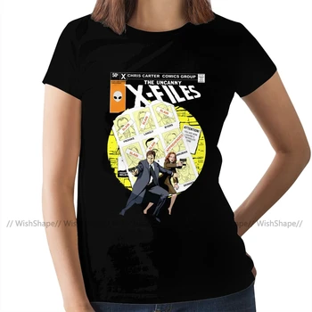 Mulder T-Krekls Ar Baismīgs X-Failus T Krekls Ielu Modes Plus Lieluma Sievietēm t O Kakla Dāmas Tee Krekls