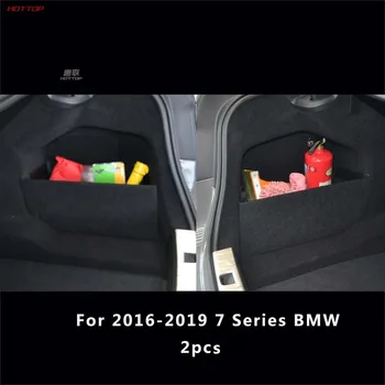Flannelette Black Aizmugurējā Bagāžnieka Uzglabāšanas trokšņa slāpētājs Plāksnes BMW 7. Sērija 2016-2019