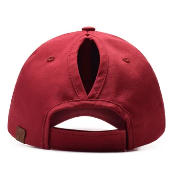 1 GAB. Pasūtījuma Logo Izšūšana Zirgaste, Beisbola Cepurītes Augstas Kvalitātes Modes Sieviešu Netīrs Bun Regulējams Snapback Hip Hop Cepure