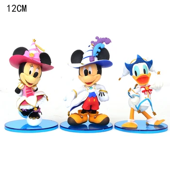13CM Disney Attēls Rotaļlietas Minnie Mickey Mouse Princese Donald Duck PVC Rīcības Skaitlis Poza Anime Filmu Kolekciju, Statuetes 5 DM