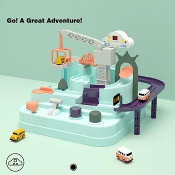 Bērnu Spīd Izglītības dzelzceļa Vagonu Rotaļlietas, Eco-friendly Baby Piedzīvojumu Rotaļu Auto Macaron Krāsu, Galda Spēles, Zēns un Meitene Puzzle Rotaļlietas 2020