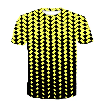 Jaunu Personalizēto Pleds T-krekls Vasaras Vīriešu T-krekls Vīriešu Gadījuma Top 3DT-Krekli Modes O-veida Kakla Krekls, Liela Izmēra Streetwear