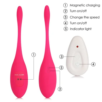 Vibrējošais Lode Olas Bezvadu Tālvadības Vibrators Seksa Rotaļlietu Sievieti USB Uzlādes Klitora Stimulators Maksts Masāžas Bumbu